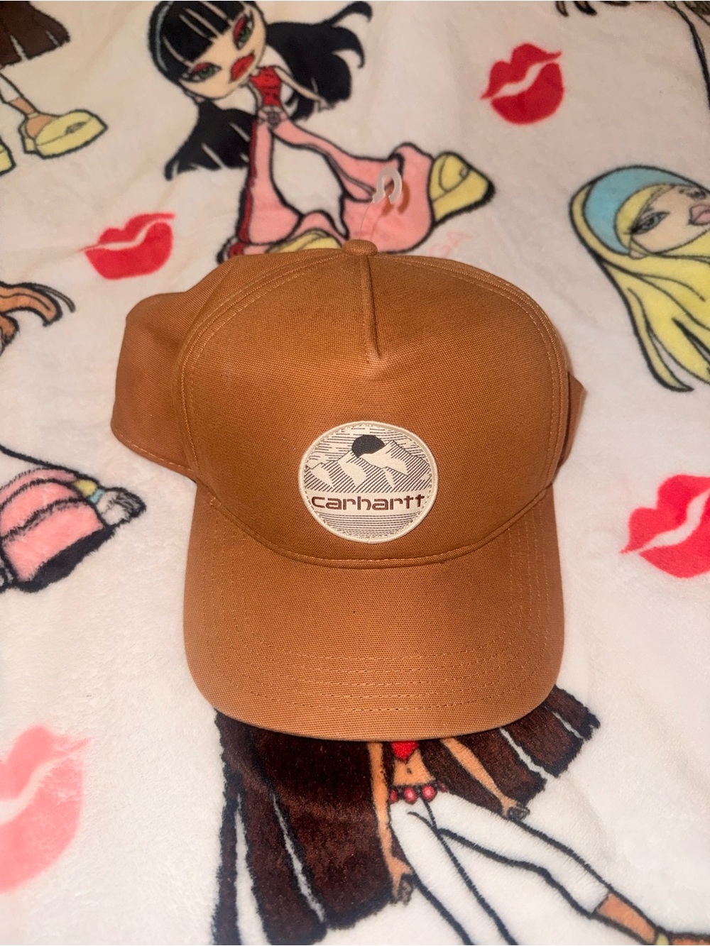 Carhartt Tan Brown Logo Patch Baseball Cap